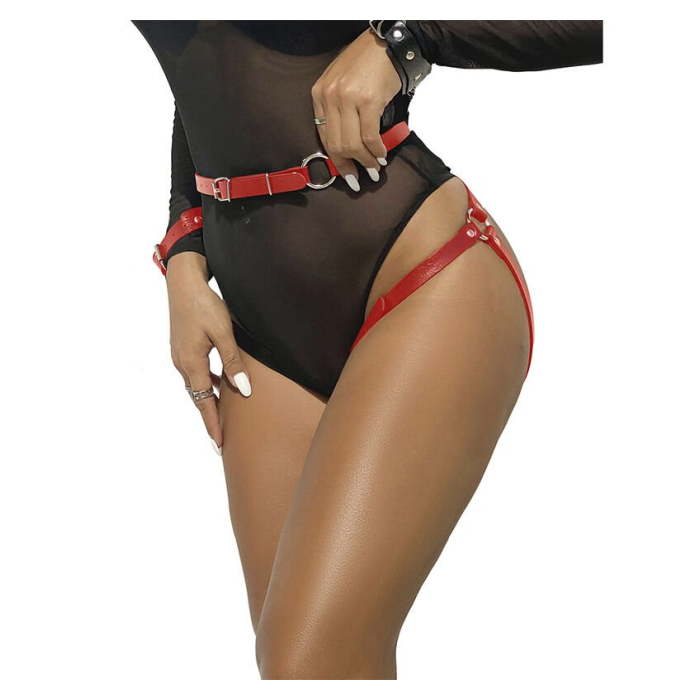 SUBBLIME - 953706 ESPOSAS CON CINTURÓN BONDAGE ROJO TALLA ÚNICA